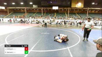 98 lbs 5th Place - Jesus Gallegos, NM Gold vs Easten Serrano, Stout Wrestling Academy