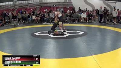 100 lbs Quarterfinals (8 Team) - Hawke Garrett, Refuse To Lose vs Jacob Saunders, Minions