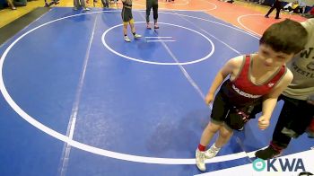 83 lbs Quarterfinal - Gunner Tyre, Wagoner Takedown Club vs Collin Randall, Keystone Kids