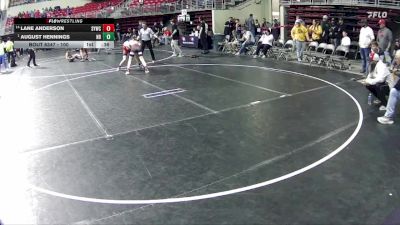 100 lbs 1st Place Match - August Hennings, Nebraska Boyz vs Lane Anderson, Sutherland Youth Wrestling Club