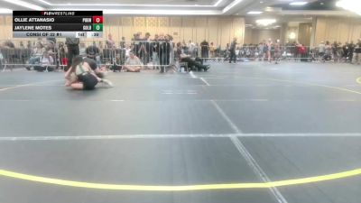109 lbs Consi Of 32 #1 - Ollie Attanasio, Pounders WC vs Jaylene Motes, Gold Rush Wr Ac