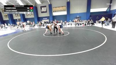 197 lbs Cons. Round 2 - Joseph King, Thiel vs Jacob Jiminez, Averett
