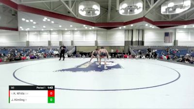 141 lbs Cons. Round 8 - Kayson White, Spatola Wrestling vs Julien Kimling, Hudson