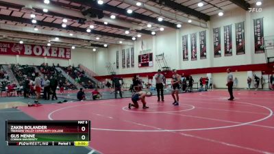 157 lbs Cons. Semi - Zakin Bolander, Treasure Valley Community College vs Gus Menne, Corban University