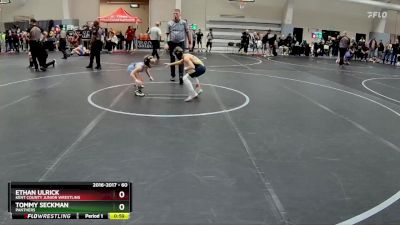 60 lbs Cons. Semi - Tommy Seckman, Panthers vs Ethan Ulrick, Kent County Junior Wrestling