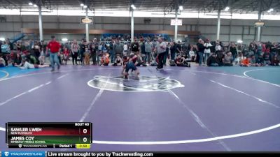 110 lbs Cons. Round 3 - SawLer Lweh, New Plymouth vs James Coy, Kimberly Middle School