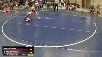 81-87 lbs Cons. Round 4 - Jaden Barlow, CARBON vs Thatcher Purser, Charger Wrestling Club