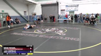 98 lbs 3rd Place Match - Kevin Michael, Soldotna Whalers Wrestling Club vs Liam Costello, Kodiak Wrestling Club