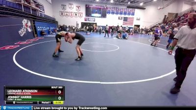 138 lbs Semifinal - Leonard Atkinson, Laramie Middle School vs Johnny Harris, Carey Jr High