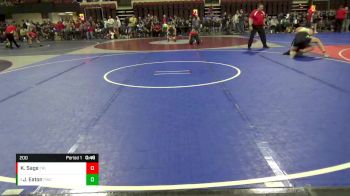 200 lbs 3rd Place Match - Jacob Eaton, Powell Wrestling Club vs Kendall Sage, Team Real Life