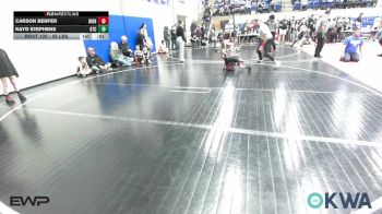 55 lbs Consi Of 8 #2 - Carson Benfer, IRONMEN Wrestling Club vs Kayd Stephens, Grove Takedown Club