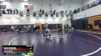 132 lbs Semifinal - Elias Marques, Riverton Middle School vs Isaac Blau, Lovell Middle School