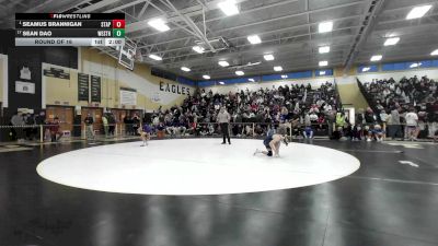 120 lbs Round Of 16 - Seamus Brannigan, Staples vs Sean Dao, Westhill