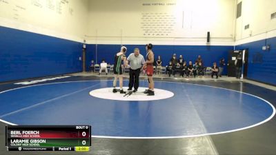 145 lbs Champ. Round 1 - BERL FOERCH, Wasilla High School vs Laramie Gibson, Colony High School