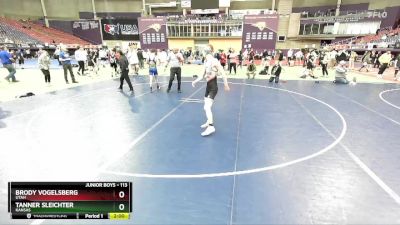 113 lbs Champ. Round 2 - Tanner Sleichter, Kansas vs Brody Vogelsberg, Utah