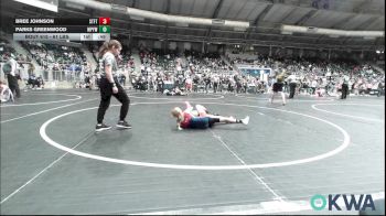 61 lbs Quarterfinal - Bree Johnson, Standfast vs Parks Greenwood, Mannford Pirate Youth Wrestling