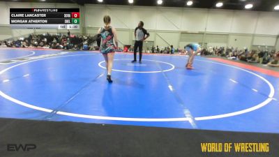 125 lbs Rr Rnd 5 - Claire Lancaster, Scrappers 7-12 vs Morgan Atherton, Shelton Wrestling Academy 7-12