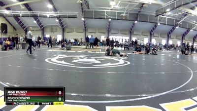149 lbs Cons. Round 4 - Egidio DiFazio, Lake Erie College vs Josh Howey, Lake Erie College