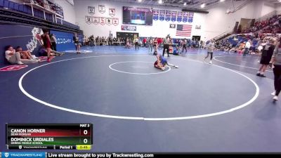 95 lbs Cons. Semi - Dominick Urdiales, Gering Middle School vs Canon Horner, Dean Morgan