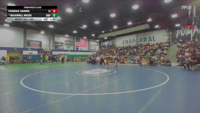 150 lbs Semifinal - Thomas Haines, Temecula Valley vs Maxwell Miles, Chaparral