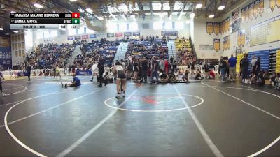 100 lbs Cons. Round 2 - Emma Moya, Black Flag Wrestling Club vs Hadassa Majano Herrera, Winter Springs High School