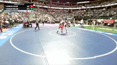 157-2A Semifinal - Charlie Miller, North Fork High School vs Connor Halde, Burlington