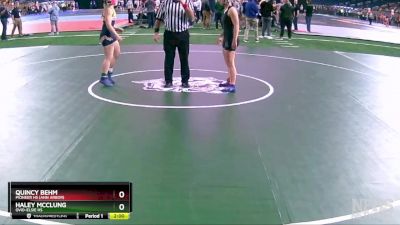 Girls-120 lbs Champ. Round 1 - Quincy Behm, Pioneer HS (Ann Arbor) vs Haley McClung, Ovid-Elsie HS