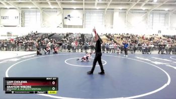 44 lbs Cons. Round 1 - Grayson Wiborg, Brockport Jr. Blue Devils Wrestling Club vs Liam Cholewa, NWAA Wrestling