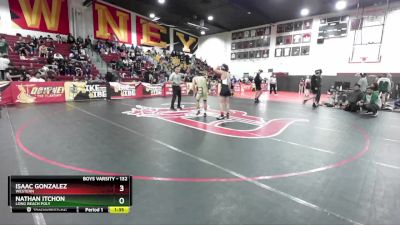 132 lbs Semifinal - Nathan Itchon, Long Beach Poly vs Isaac Gonzalez, Western