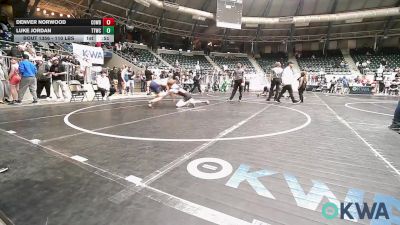 110 lbs Final - Denver Norwood, Cowboy Wrestling Club vs Luke Jordan, Team Tulsa Wrestling Club
