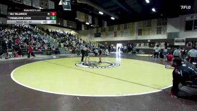 67 lbs Quarterfinal - Eli Talarico, Poway Elite vs Penelope Leon, Socal Grappling Club