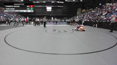 150 lbs Cons. Round 3 - Roberto Macias, Hays vs Jase Adam, Salina-Central