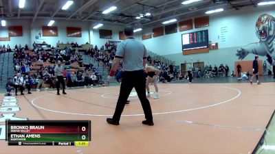 120 lbs Semifinal - Bronko Braun, Indian Valley vs Ethan Amens, Northmor