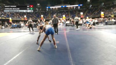 112 lbs Round Of 16 - Hailey Rudish, Slippery Rock vs Carolina McClain, Trinity