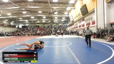 150 lbs Champ. Round 2 - Sergio Macias, Sahuarita High School vs Kash Pacheco, Payson