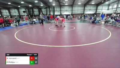 285 lbs Round 4 (8 Team) - Parker Phillips, Altamont vs Michael Harward, North Sanpete