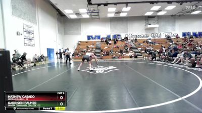 197 lbs Round 1 (16 Team) - Mathew Casado, Sierra College vs Garrison Palmer, Shasta Community College