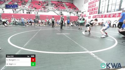 90 lbs Rr Rnd 1 - Crew Swigart, Choctaw Ironman Youth Wrestling vs Abel Vigil, Team Nomad