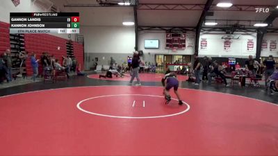 37 lbs 5th Place Match - Gannon Landis, Camp Point Central vs Kannon Johnson, Burlington Youth Wrestling Clu