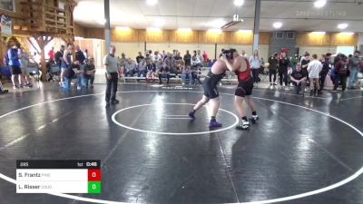 285 lbs Quarterfinal - Scout Frantz, Pine Grove vs Lucas Risser, Coudersport