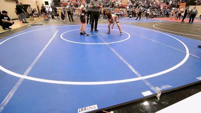 100 lbs Quarterfinal - Roman Baker, Skiatook Youth Wrestling vs Turner Smith, Hilldale Youth Wrestling Club