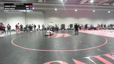 80 lbs Cons. Round 3 - Samuel Perez, Manteca Cobras Wrestling Club vs Miles Lesley, Georgia