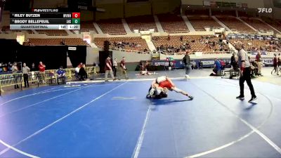 D1-113 lbs Quarterfinal - Brody Bellefeuil, Liberty High School vs Riley Butzen, Mountain View (Mesa) High School