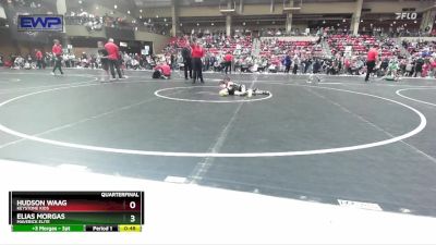 52 lbs Quarterfinal - Hudson Waag, Keystone Kids vs Elias Morgas, Maverick Elite