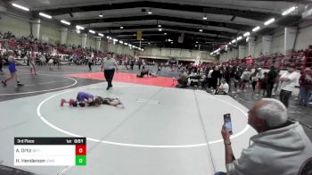 64 lbs 3rd Place - Aniah Ortiz, No Team vs Hadley Henderson, Stars And Stripes