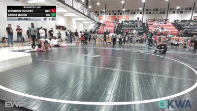 78-80 lbs Rr Rnd 3 - Brighton Horawa, Verdigris Youth Wrestling vs Savina Burgo, Unattached