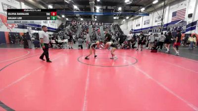 102 lbs Quarterfinal - Juliah Lee, Eldorado vs Olivia Davalos, Threshold Wrestling Club