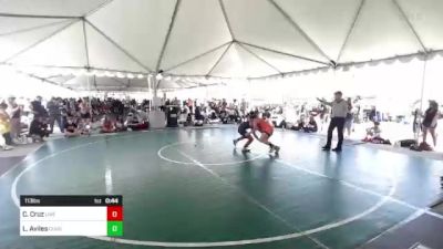 113 lbs Consi Of 16 #2 - Cristian Cruz, Live Oak WC SC vs Luis Aviles, Cougar Club Wrestling