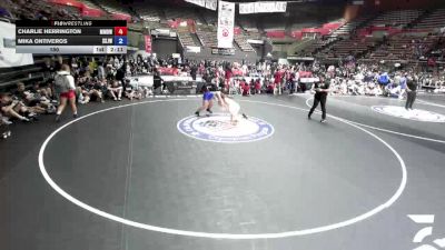 150 lbs Charlie Herrington, MDWA - Mount Diablo Wrestling Association vs Mika Ontiveros, SJWA - San Joaquin Wrestling Association