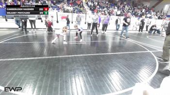 67 lbs Semifinal - Camberleigh Hausner, Sperry Wrestling Club vs Delaney Pritchard, Bristow Elementary Wrestling Club